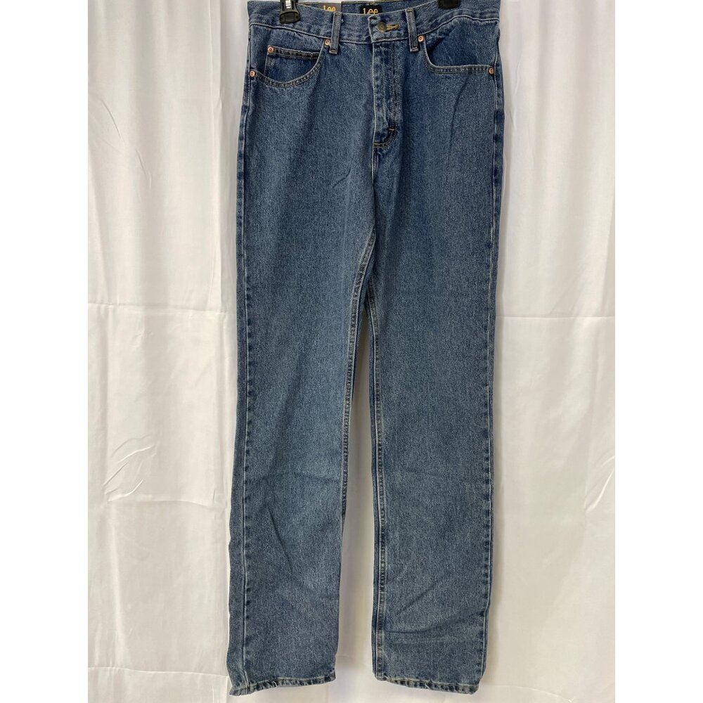 Lee Men's Blue Jeans Relaxed Fit Straight Size 32W x 36L SKU 6333